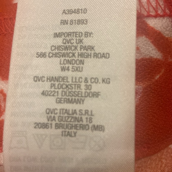 Isaac Mizrahi Pebble Knit Wide-Leg Pants Red/Orange Floral_Womens_1X - Picture 8 of 8